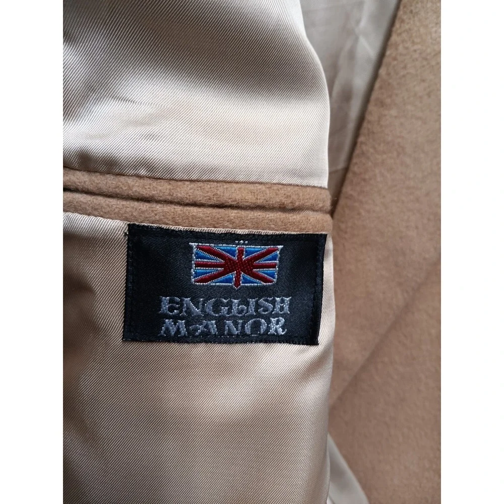 English Manor Men's Wool Blazer Sport Coat Tan Brown 42R‎ Classic Tailored